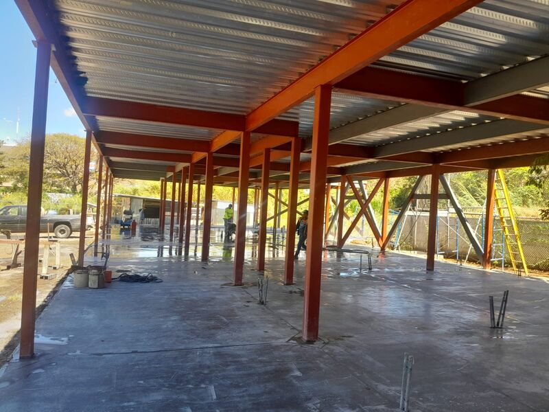 Estructura de techo terminada